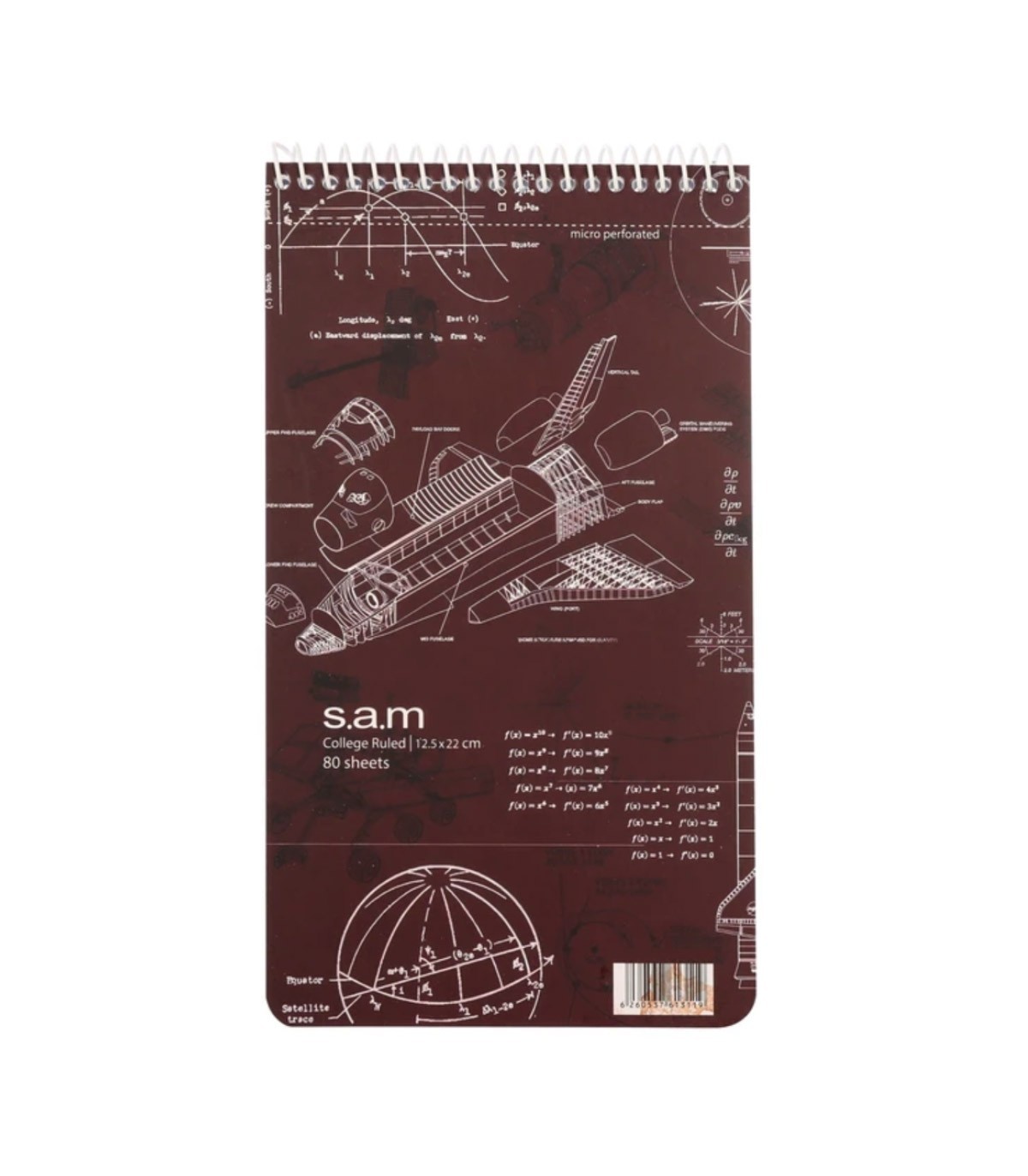 دفتر یادداشت سم با پرفراژ 22×12 سیم از 12 - طرح موشک