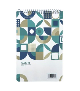 دفتر یادداشت سم با پرفراژ 22×15 سیم از 15 طرح هندسی