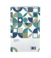 دفتر یادداشت سم با پرفراژ 22×15 سیم از 15 طرح هندسی