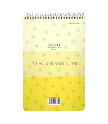 دفتر یادداشت سم با پرفراژ 22×15 سیم از 15 طرح خورشید