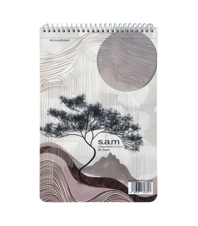 دفتر یادداشت سم با پرفراژ 22×15 سیم از 15 طرح درخت