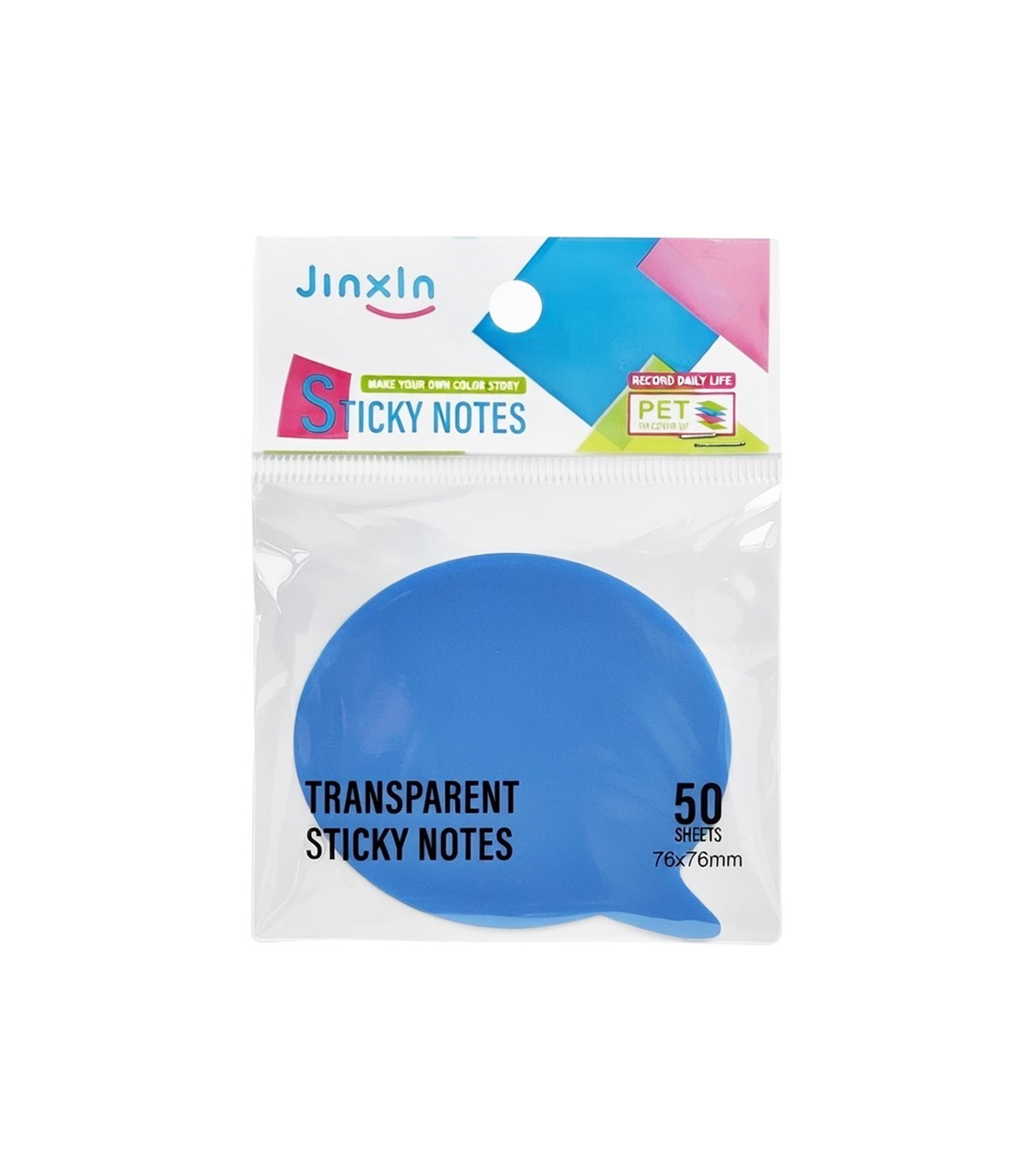 کاغذ یادداشت چسبدار (استیکی نوت) شفاف JinxIn مدل bubble - رنگ آبی