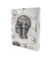 دفتر کلاسور ۲۶ حلقه sciense دات نوت- طرح آناتومی مغز رنگ سفید