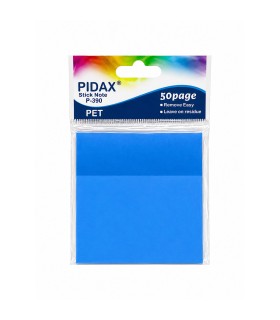 کاغذ یادداشت چسبدار (استیکی نوت) شفاف مربعی پیداکس P-390 رنگ آبی