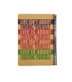 دفتر 100 برگ جلد سخت کرافت- طرح life