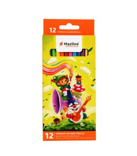 مداد رنگی 12 رنگ مازلاین - طرح 3
