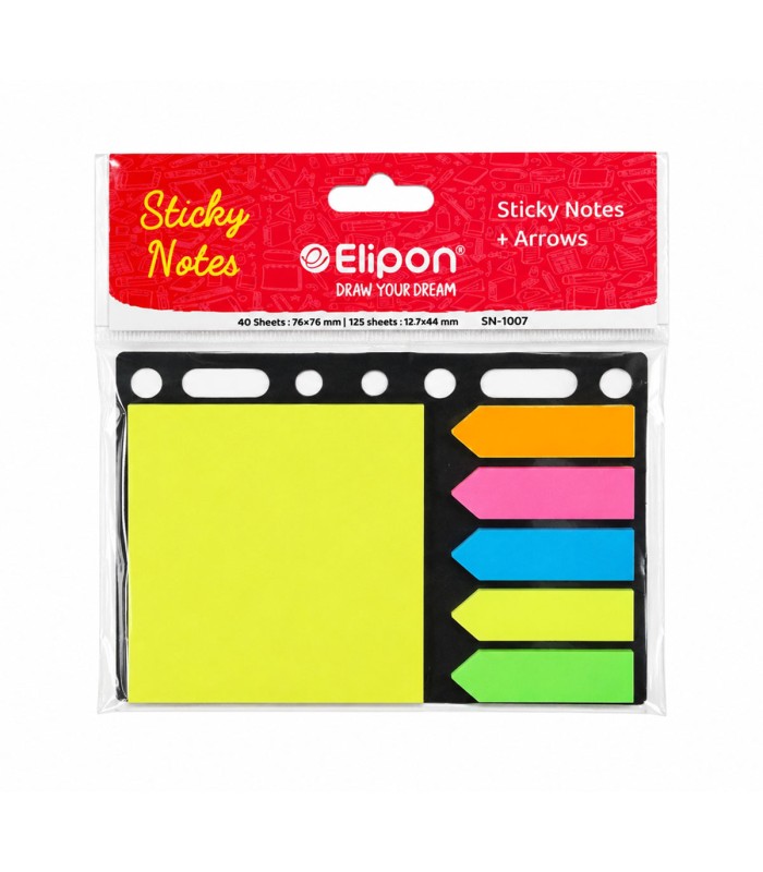 ست کاغذ یادداشت چسبدار (استیکی نوت) 165 برگ الیپون کد 8661007