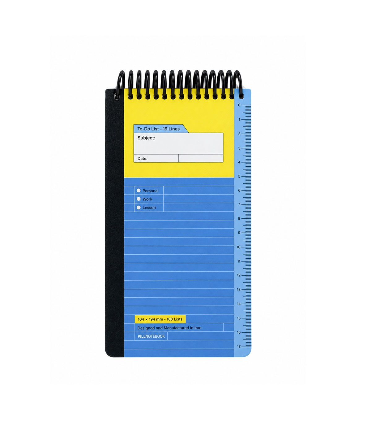 دفتر تودو لیست 100 برگ پیل مدل پروجکت - رنگ آبی