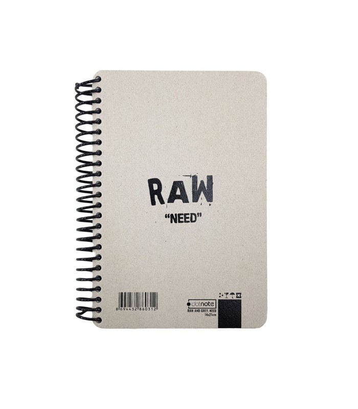 دفتر 90 برگ RAW and GREY مدل need