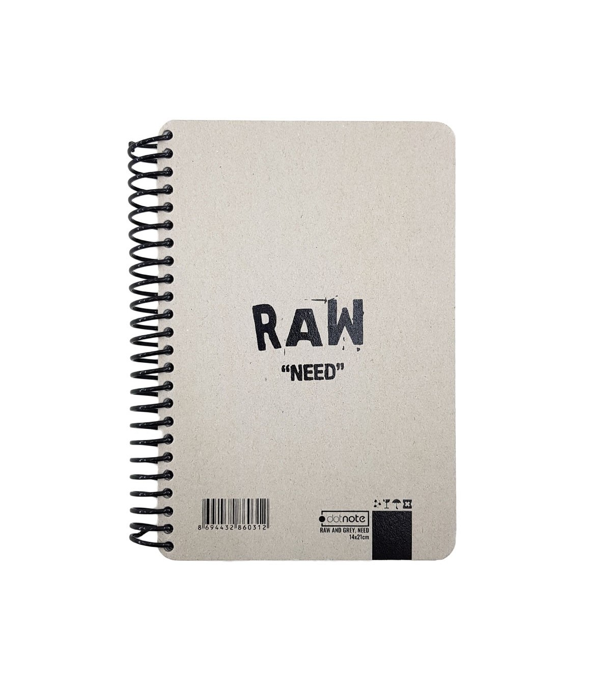 دفتر 90 برگ RAW and GREY مدل need