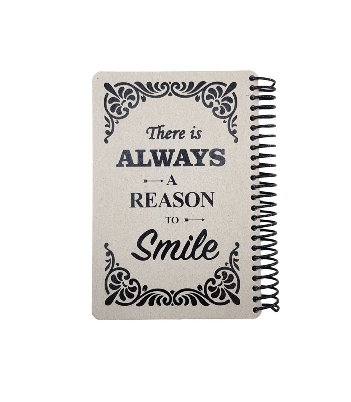 دفتر 90 برگ RAW and GREY مدل SMILE