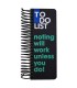 دفتر سیمی TO-DO دات نوت 120 برگ طرح noting will work unless you do