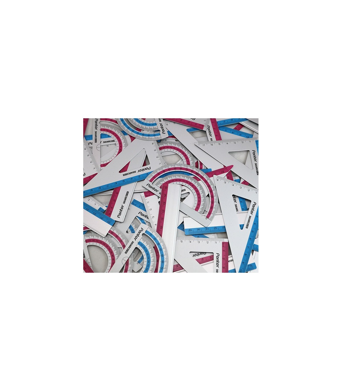 ست 4 تکه خط کش فلزی Square پنتر