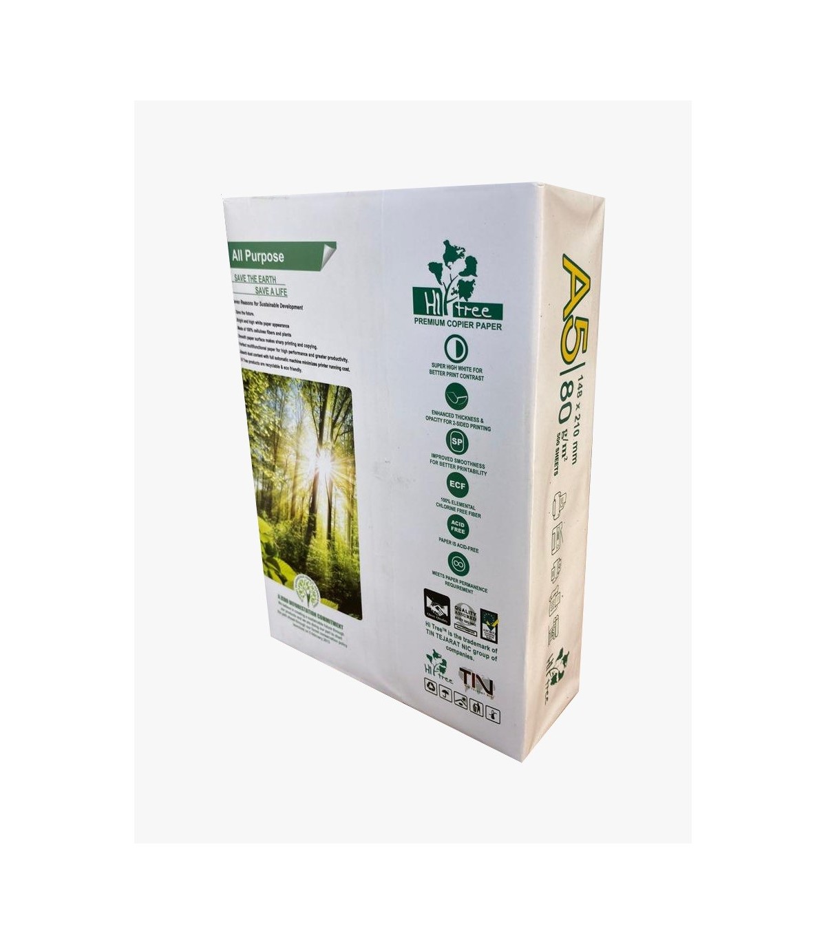 کاغذ a5 برند Hi tree بسته 500 برگی