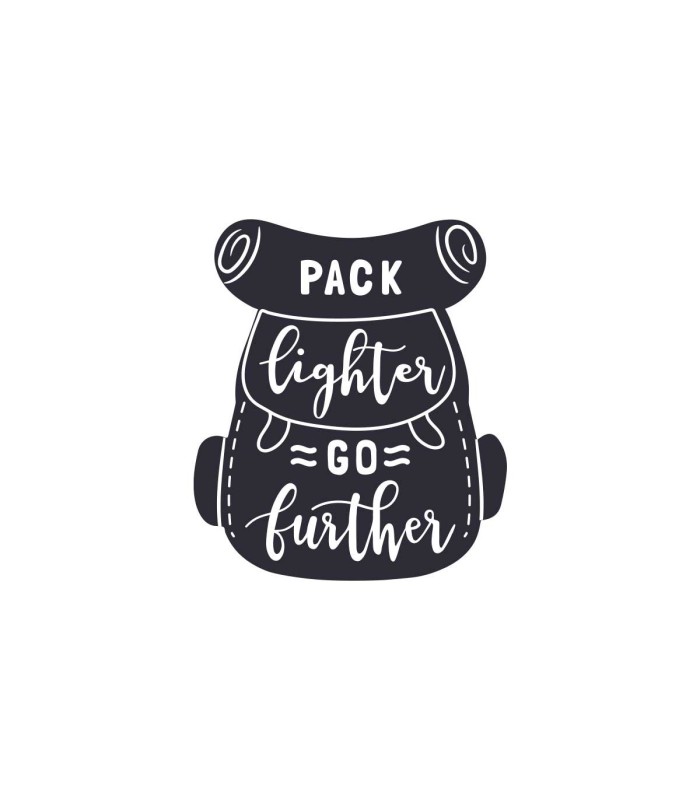 استیکر طرح pack lighter go further
