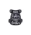 استیکر طرح pack lighter go further
