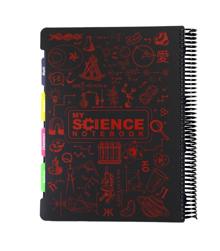 دفتر سیمی 160 برگ دات نوت مدل my science- سایز رحلی