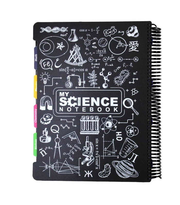 دفتر سیمی 160 برگ دات نوت مدل my science- سایز رحلی