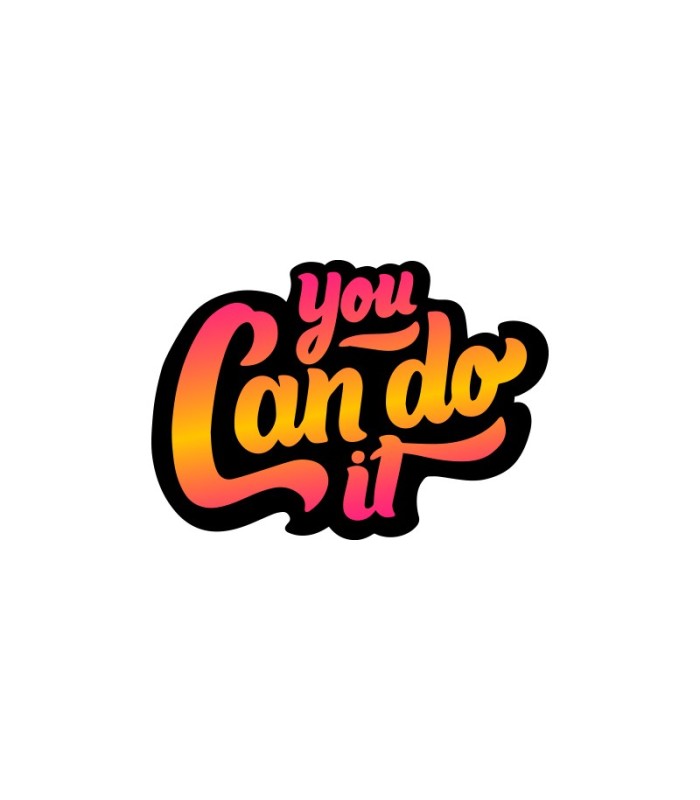 خرید اینترنتی استیکر طرح you can do it