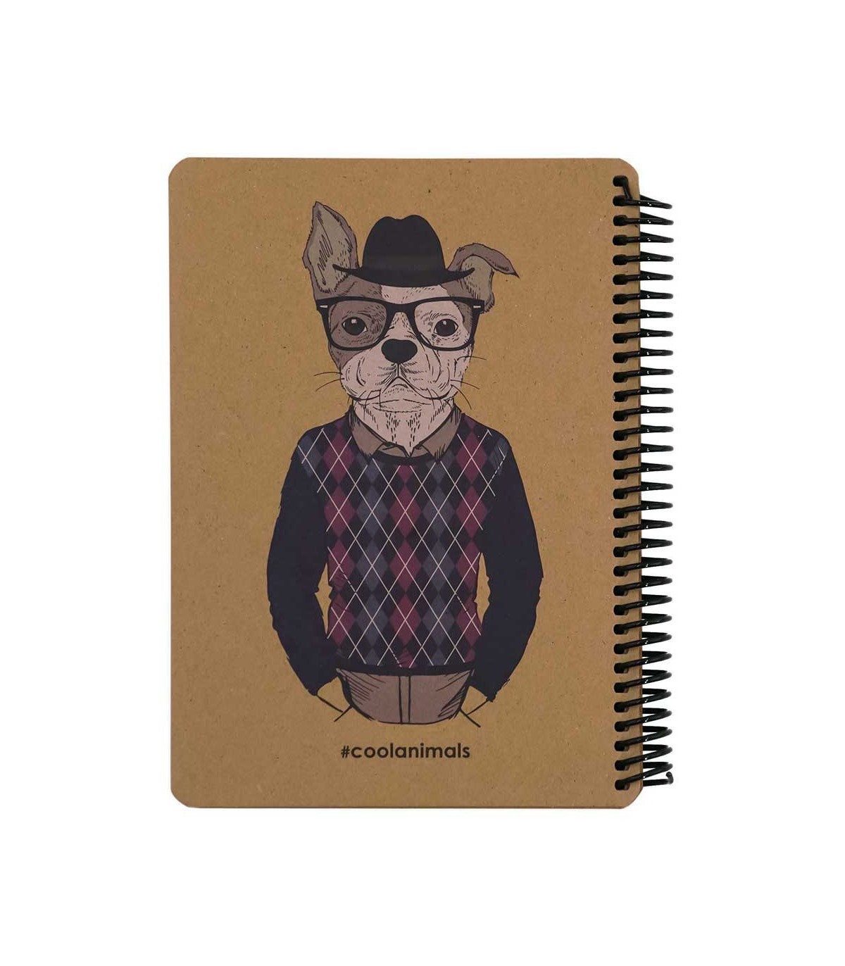 دفترچه سایز A6 سیمی 100 برگ دات نوت سری Coolanimals طرح اسپورت داگ