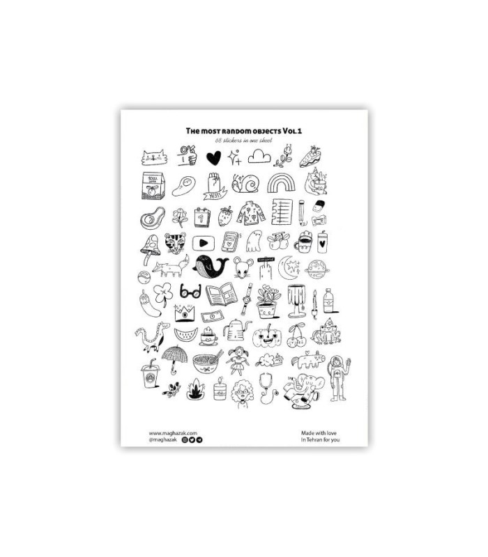 مجموعه استیکر The most random objects Vol.1
