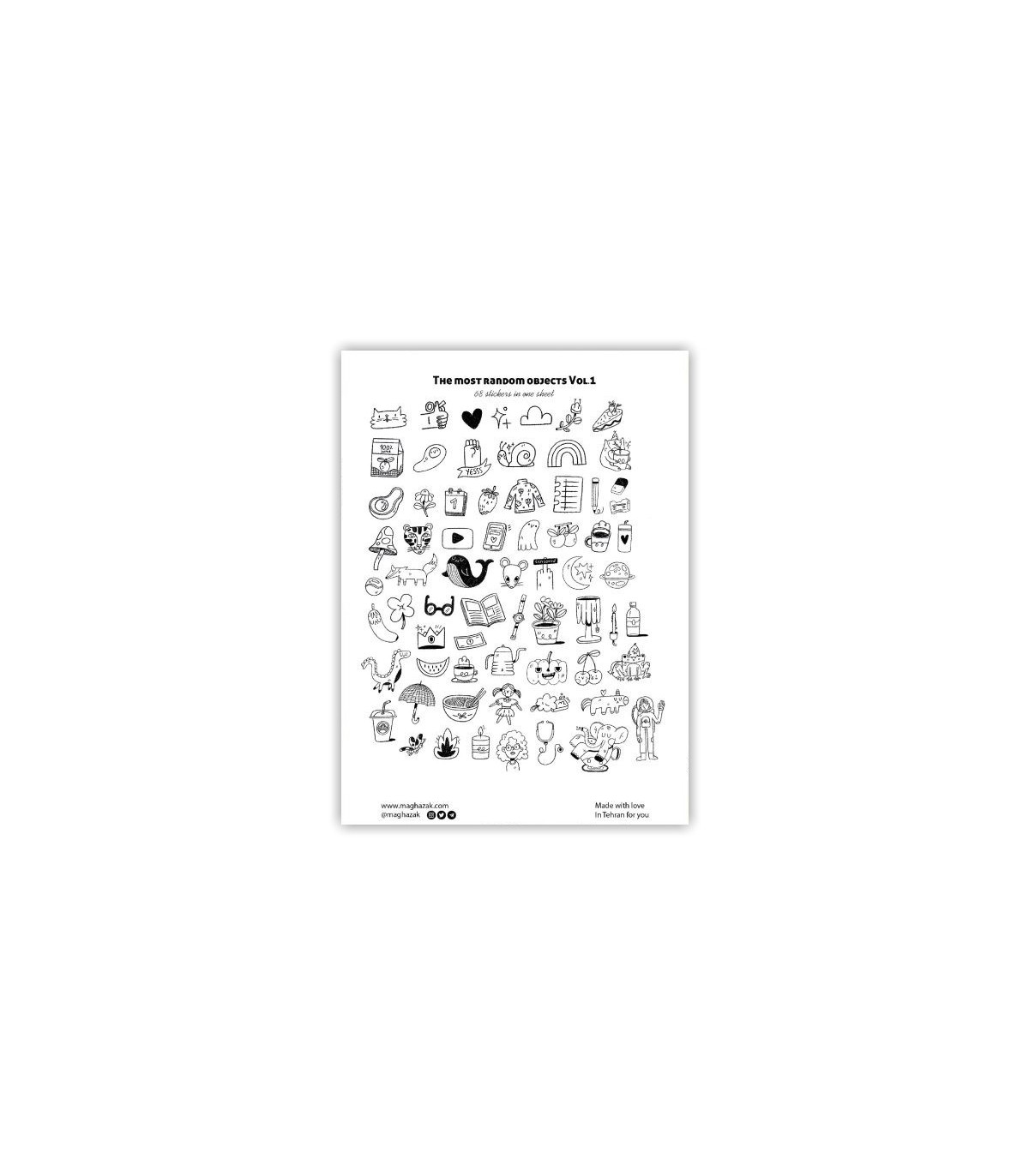 مجموعه استیکر The most random objects Vol.1